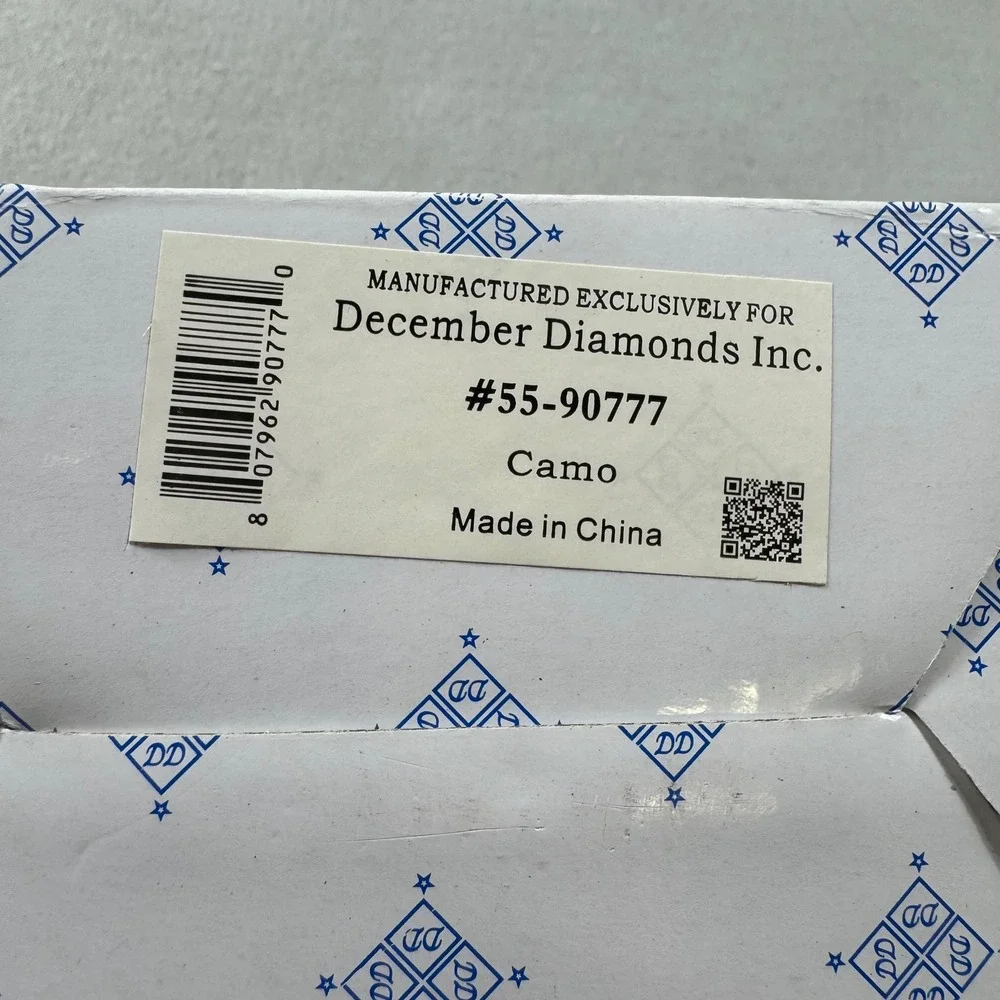 December Diamonds 2012 Camo Merman Ornament Retired 55-90777 Glitter Military